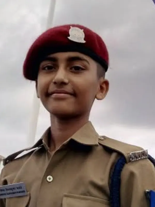 A Yashashree student in Sainik School uniform